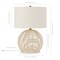 Homeroots 21" Natural Rattan Table Lamp With White Drum Shade 524282 - alternate 4