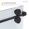 Anzzi 48in x 76in Frameless Shower Door with Sliding in Matte Black with Tsunami Tempered Clear Glass SD-FRLS06101MB - alternate 8
