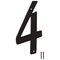 Prosource House Number, Character: 4, 4 in H Character, 2.28 in W Character N-014-PS - alternate 1