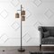 Jonathan Y Isla 70.75" 3-Light Mid-Century Bohemian Metal/Rope LED Floor Lamp, Black/Natural JYL1150A - alternate 3