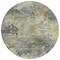 Homeroots 8' Pewter Charcoal And Gold Round Abstract Washable Indoor Outdoor Area Rug 630881 - alternate 4
