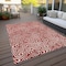 Homeroots 9' X 12' Red And Ivory Abstract Washable Indoor Outdoor Area Rug 599752 - alternate 4
