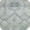 Homeroots 8' Artichoke Green Denim Blue And Silver Round Floral Washable Indoor Outdoor Area Rug 588854 - alternate 5