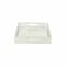 Homeroots 16in Silver Rectangular Wood Handmade Tray With Handles 483293 - alternate 2