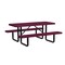 Leisure Craft Rectangle Portable Picnic Table, Burgundy, 6 ft L T6XPP-BURGUNDY - alternate 1