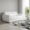 Homeroots 69in White And Silver Faux Leather Loveseat 329524 - alternate 4