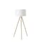 Homeroots Gold Metal Adjustable Tripod Floor Lamp With White Linen Drum Shade 569567 - alternate 3