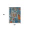 Homeroots 5' X 8' Navy Blue Orange And Ivory Abstract Washable Indoor Outdoor Area Rug 596879 - alternate 4