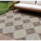 Homeroots 9' X 12' Chocolate And Beige Floral Washable Indoor Outdoor Area Rug 610749 - alternate 1