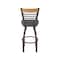 Holland Bar Stool Co Eleanor 30in Swivel Bar Stool with Bronze Finish, Medium Back and Canter Storm Seat 880 - alternate 5