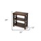 Homeroots 25" Dark Brown Two Tier Standard Bookcase 389560 - alternate 4