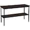 Iceberg OfficeWorks Double Shelf Utility Table, Walnut Laminate Top, 18 in W x 48 in L 69124 - alternate 1