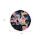 Homeroots 8' Black Blue And Pink Round Abstract Washable Indoor Outdoor Area Rug 599540 - alternate 4