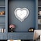 Homeroots 27" Silver Faux Crystal And Mirrored Glass Silent Analog Heart Wall Clock 635638 - alternate 5