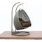 Leisuremod Beige Wicker Hanging 2 person Egg Swing Chair, Brown ESCBG-57BR - alternate 4