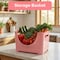 Basicwise Stackable Storage Container, 11 in L x 10 in W x 9 in H, Pink, Plastic, 3 PK QI003215P.3 - alternate 6
