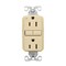 Eaton Wiring Devices Eaton Tamper-Resistant GFCI Receptacle, 125 V, 15 A, NEMA: NEMA 5-15R, Back, Side Wiring, Ivory TRGF15V - alternate 1