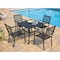 Outdoor Expressions 5-Piece Black Slat Dining Set TJF-P028 - alternate 4