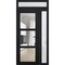 Vdomdoors Front Exterior Prehung FiberGlass Door Clear Glass See-through / Manux 8555 Matte Black Clear Glass MANUX8555EXD-BLK-W36+14 x H80+14-RH - alternate 2