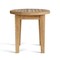 Homeroots 20" Natural Rounded Solid Wood Outdoor Side Table 554932 - alternate 5