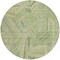 Homeroots 8' Green And Olive Green Round Geometric Washable Indoor Outdoor Area Rug 594781 - alternate 4