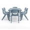 Flash Furniture 7 PC Plastic Activity Table and 6 Chairs Set, 10.5 inSeat Height-Dusty Blue YU-YCX-0013-2-RECT-TBL-DSTYBL-E-GG - alternate 5