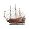 Homeroots 33" Brown Solid Wood Hand Painted Solei Royal Model Boat 401853 - alternate 7