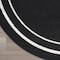 Homeroots 6' Black And Ivory Round Indoor Outdoor Area Rug 545942 - alternate 5