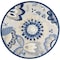 Homeroots 8' Blue And Gray Round Floral Indoor Outdoor Area Rug 546837 - alternate 5