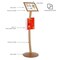 M&T Displays Copper 8.5 x 11 Inch Pedestal Sign Holder with Clear Brochure Holder Menu Board Floor Standing UCUMB11581X9002 - alternate 2