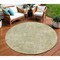 Homeroots 8' Sage And Beige Round Abstract Washable Indoor Outdoor Area Rug 630539 - alternate 1