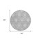 Homeroots 8' Gray And Silver Round Medallion Washable Indoor Outdoor Area Rug 587736 - alternate 4