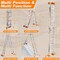 Wrightmaster 14 ft. Aluminum Multi-Position Ladder w/ Wheels and Stabilizer Bar, 330 lbs. Load Capacity, Orange ZOR-14FT-OR - alternate 3