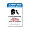 Signmission Public Safety, Body Temperature Check Is Required, 14in X 10in Aluminum, OS-NS-A-1014-25435 OS-NS-A-1014-25435 - alternate 1