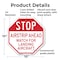 Signmission Stop Airstrip Ahead Watch for Landi, 10 Inch X 10 Inch, Plastic Sign OC-P-10-215 - alternate 4
