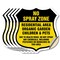 Signmission No Spray Shield Sign No Spray Zone Resid, 4 inch X 4 inch, Vinyl Decal, 5PK SHI-D-5PACK-4-405 - alternate 1