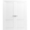 Sartodoors Interior Double Doors 72 x 96 inches, Louver 3388 Primed Wh1te, Wood Interior Louvered Frame, Clo LOUVER3388DD-PRI-6096 - alternate 1