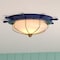 Vaxcel Orleans 15-in W Navy Blue Gold Coastal Ship Wheel Flush Mount Indoor Outdoor Ceiling Light Fixture C0316 - alternate 4