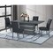 Homeroots 79" Dark Gray Faux Crystals Glass and Wood Pedestal Base Dining Table 564901 - alternate 4