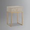 Homeroots 24" Gold and Cream End Table with Drawer 543908 - alternate 5