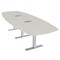 Skutchi Designs Arc Boat Conference Table With Power, 48 in W, 144 in L HAR-ABOT-48X144-T-K458-ESIL - alternate 1