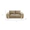 Homeroots 71in Beige and Gold Velvet Loveseat 720471 - alternate 7