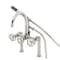 Kingston Brass 7" Center Deck-Mount Clawfoot Tub Faucet with Hand Shower, Polished Nickel AE8106RX - alternate 1