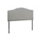 Homeroots Gray Linen Blend Upholstered Arched Full Headboard With Nail Head Trim 490191 - alternate 1