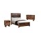 Homeroots Three Piece Dark Brown Solid Wood Bedroom Set 552144 - alternate 1