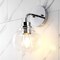 Jonathan Y Sandrine 6.5" 1-Light Iron/Seeded Glass Cottage Rustic LED Vanity Light, Chrome JYL7526B - alternate 5
