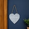 Homeroots 10" Gray Galvanized Metal Heart Shaped Welcome Wall Decor 379864 - alternate 5
