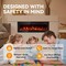 Edendirect 68 in. 5100BTU Wall Mount Electric Fireplace, 750W/1500W, Heat 400 sq. ft, Blower Heat, Remote ZR-30074072273 - alternate 5