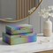 Homeroots Set of Two Rainbow And Gold Faux Shagreen Nesting Storage Boxes With Lids, 2PK 712932 - alternate 6