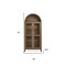 Homeroots 67in Brown Wood Oval Accent Cabinet With Two Doors 716311 - alternate 3